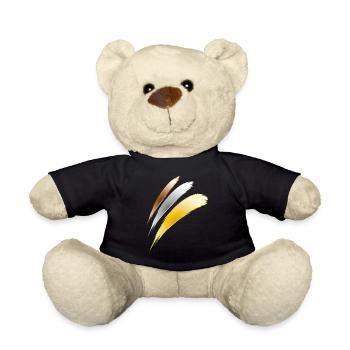 gold silver bronze - Teddy Bear - black - Front