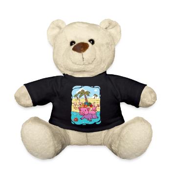 Tropical Christmas - Teddy Bear - black - Front