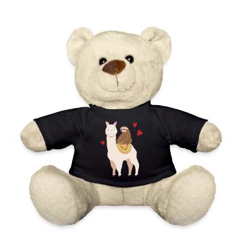 Paresseux chevauche un lama alpaga fille garçon - Nounours - noir - Devant