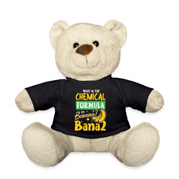 What is the chemical formula for banana BaNa2 - Teddy Bear - black - Front