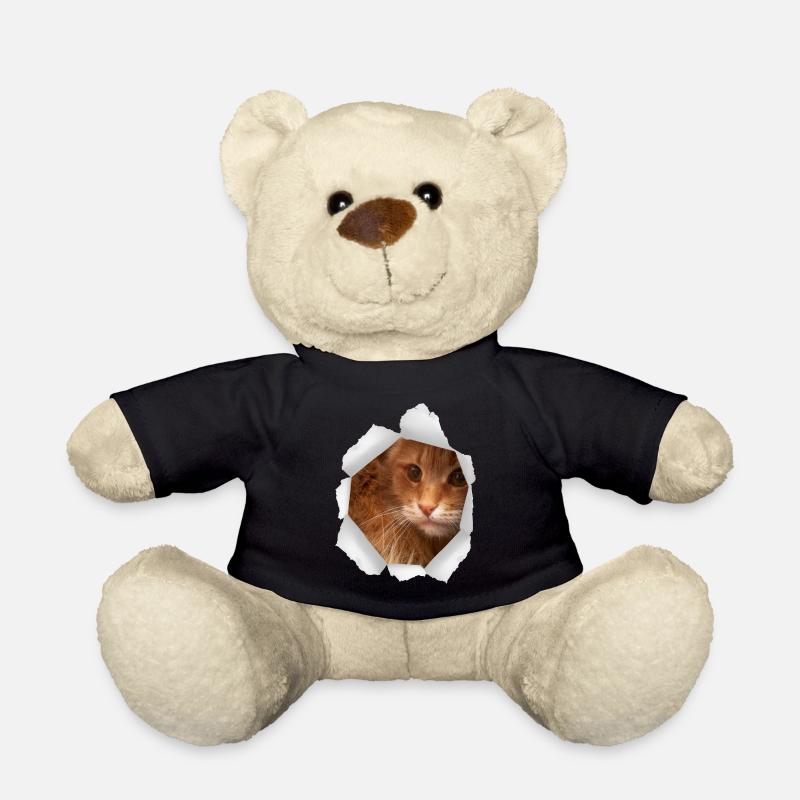 Katze Loch Papier - Teddy - Schwarz