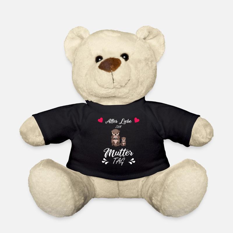 Alles liebe zum Muttertag weiß - Teddy - Schwarz