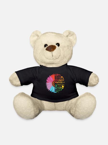 Autism Awareness - Teddy Bear - black