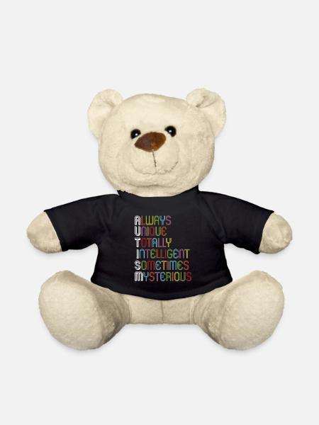 Autism Awareness - Teddy Bear - black