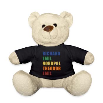 Rente Nato Alphabet Pilot Geschenk Bundeswehr - Teddy - Schwarz - Vorne