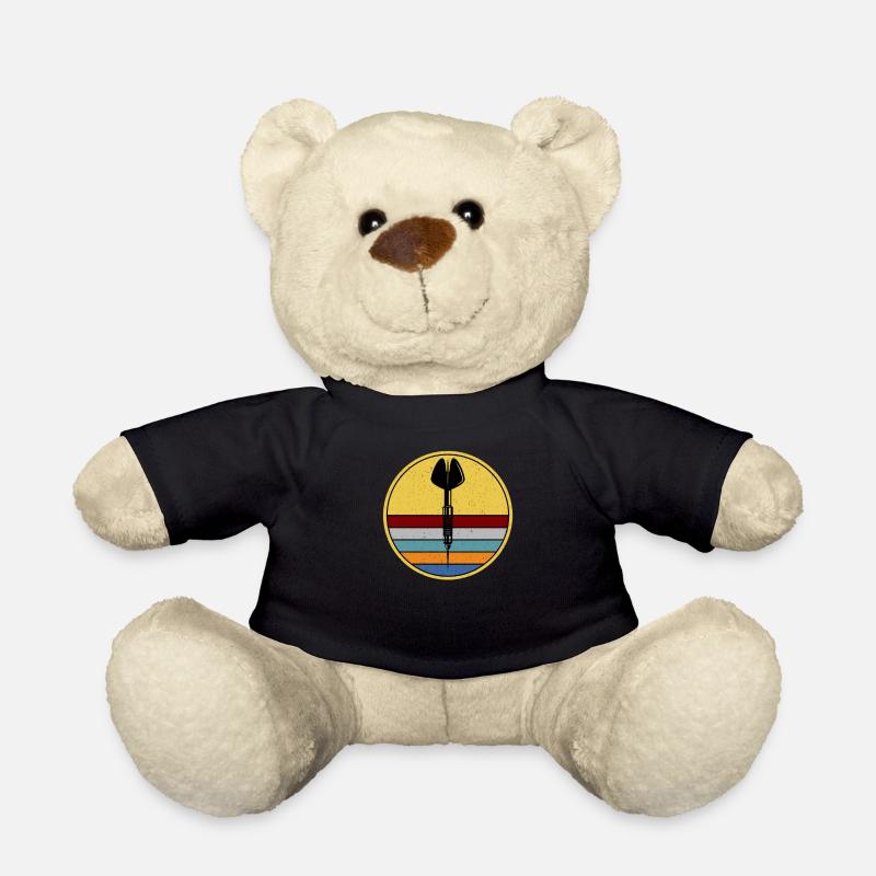 Dart Dart Dart Dart Arrows Funny Hobby Darten - Teddy Bear - black