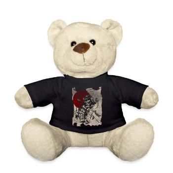 Samurai Krieger Japanischer Manga Anime Geschenk - Teddy - Schwarz - Vorne
