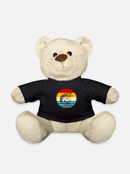 Hecht Angeln Angler Pike - Teddy - Schwarz