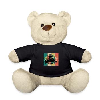 Karpfen Angler Karpfen angeln Fisch - Teddy - Schwarz - Vorne