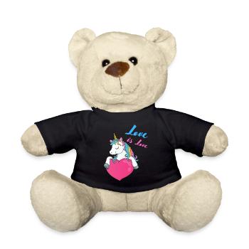 Licorne Love love - Nounours - noir - Devant