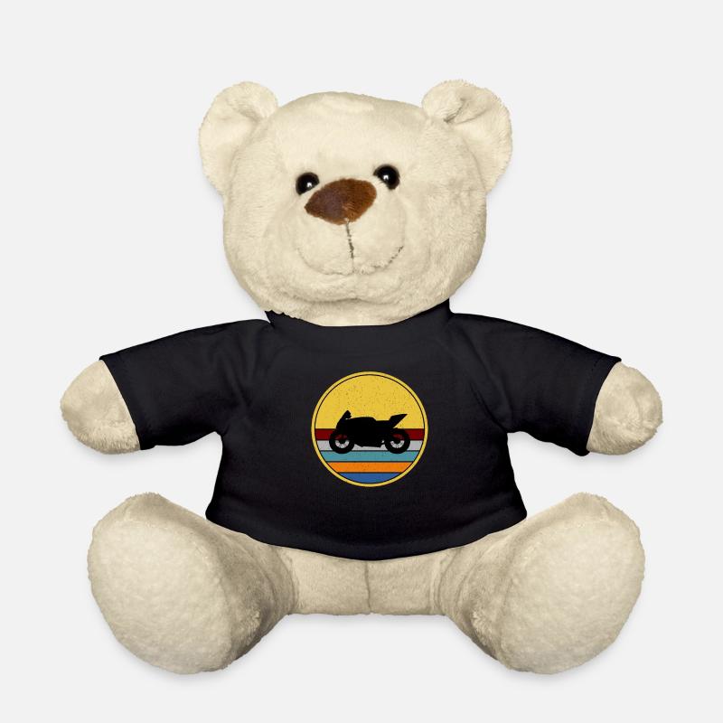 Motorrad Biker Motorräder Cross - Teddy - Schwarz