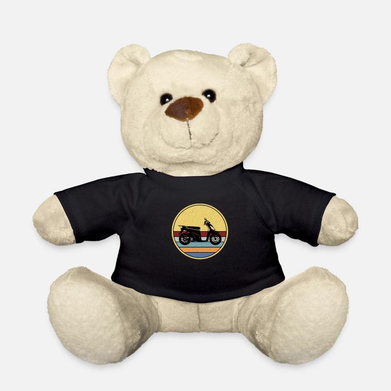 Motorroller Rollerfahrer Motorrad - Teddy - Schwarz