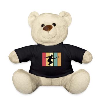 Boule petanque boules boules player boules ball - Teddy Bear - black - Front