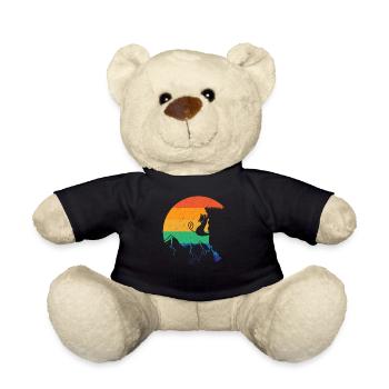 Rock Climbing Climber Cat Retro - Nounours - noir - Devant