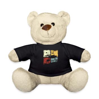 Scuba Diving Diver Vintage Retro - Teddy - Schwarz - Vorne
