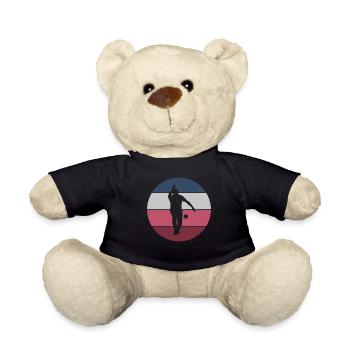 Boule Petanque Boccia Boule Player Boules Ball - Teddy Bear - black - Front