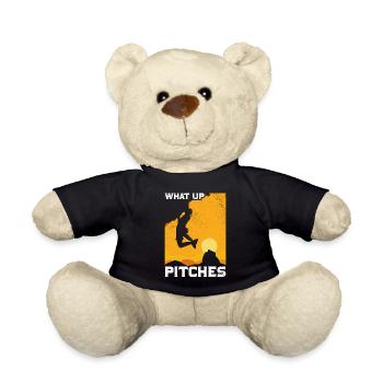Rock Climbing Climber What Up - Teddy Bear - black - Front