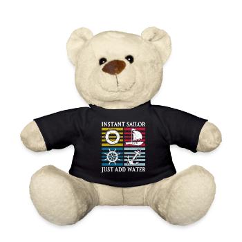 Sailing Sailboat Instant Sailor - Teddy Bear - black - Front