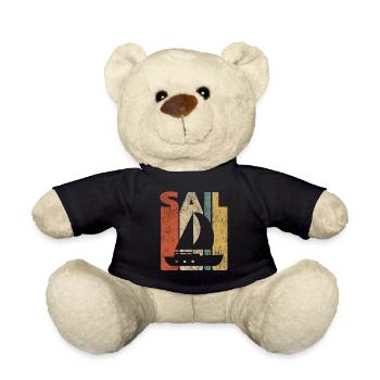 Sail Sailboat Vintage Retro - Nounours - noir - Devant