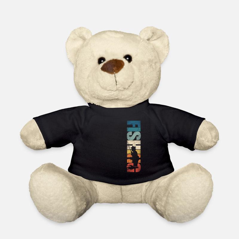 Fishing Retro Vintage - Teddy - Schwarz
