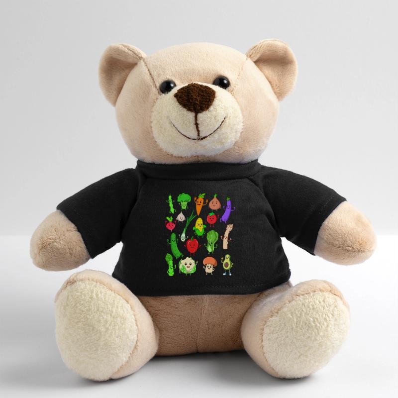 Comic Kawaii Vegetables Teddy Bear