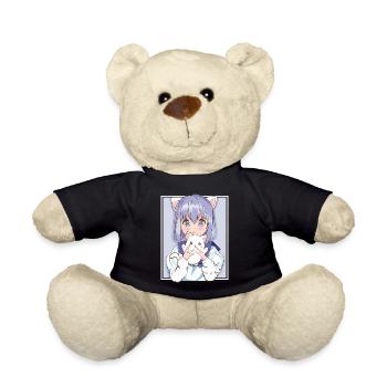 Kawaii Anime chat Neko Manga Japonais Otaku - Nounours - noir - Devant