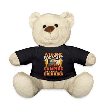Camping Drunk Beer Campervan - Teddy - Schwarz - Vorne