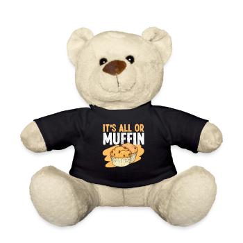 Bake Baking Muffin Pun It'S All Or - Teddy Bear - black - Front