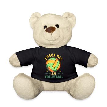 Je peux pas j'ai volleyball - Nounours - noir - Devant
