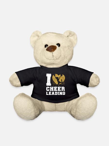 Cheer Cheerleading Heart I Love - Teddy - Schwarz