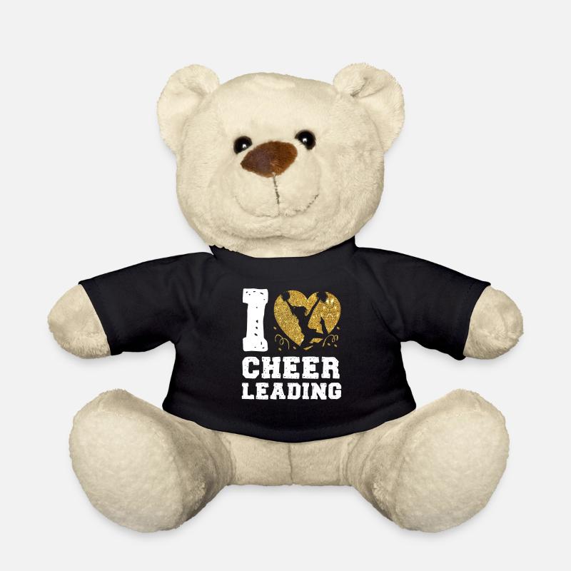 Cheer Cheerleading Heart I Love - Teddy - Schwarz
