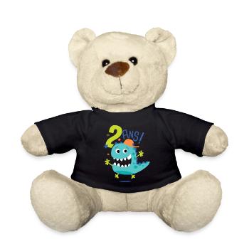 j'ai 2 ans Cadeau anniversaire 2 ans dinosaure - Nounours - noir - Devant