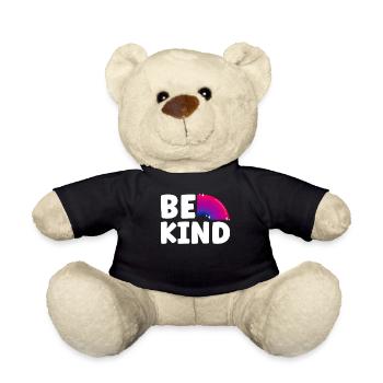 Bisexual Bi Pride Flag Be Kind - Teddy - Schwarz - Vorne