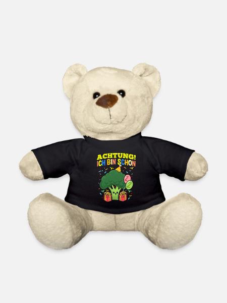 Achtung Ich Bin Schon 2 Geburtstag Brocolli - Teddy - Schwarz