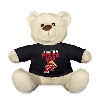 i am the pizza man food - Nounours - noir - Devant