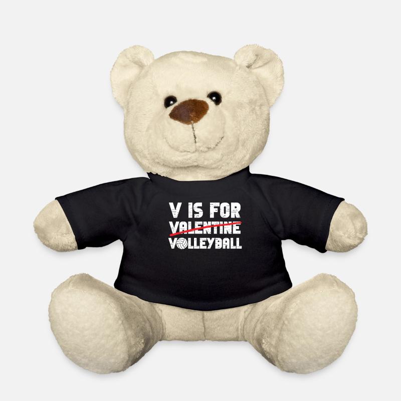 Volleyball Player Team Valentines - Teddy - Schwarz