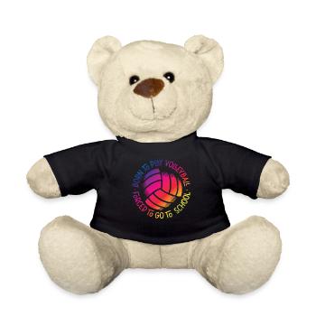 Volleyball Player Team Born To - Teddy Bear - black - Front