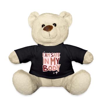 I am safe lettering - Teddy - Schwarz - Vorne