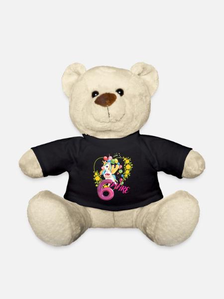 Sechster Geburtstag - Teddy - Schwarz