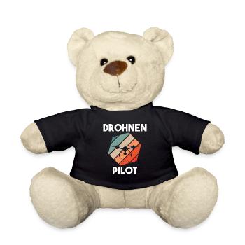 Drohnenpilot Spruch - Teddy - Schwarz - Vorne