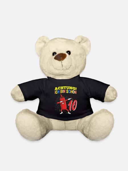 Achtung Ich Bin Schon 10 Geburtstag Ketchup - Teddy - Schwarz