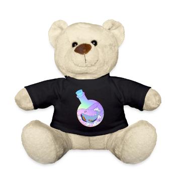 Rainbow whale in potion LGBT Pride Month - Teddy Bear - black - Front