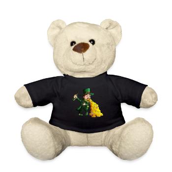 Drôle de lutin buveur pour la Saint-Patrick - Nounours - noir - Devant
