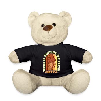 Ice Cream Cone Retro There Is - Teddy Bear - black - Front
