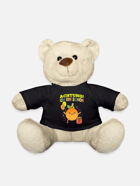 Achtung Ich Bin Schon 11 Geburtstag Orange - Teddy - Schwarz