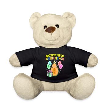 Achtung Ich Bin Schon 1 Geburtstag Papaya - Teddy - Schwarz - Vorne