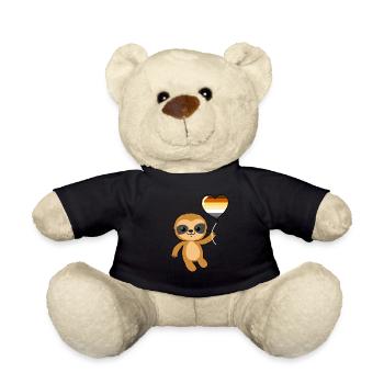 Faultier Herzballon Gay Bear - Teddy - Schwarz - Vorne