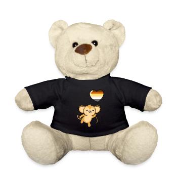 Affe Herzballon Gay Bear - Teddy - Schwarz - Vorne