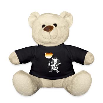 Zebra Herzballon Gay Bear - Teddy - Schwarz - Vorne
