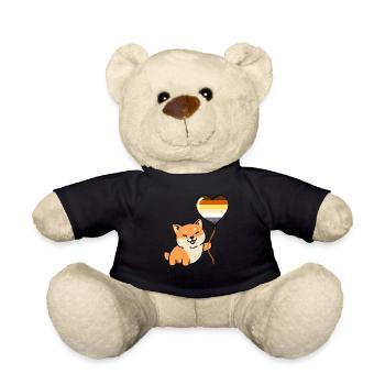 Shiba Inu Gay Bear Pride Balloon - Teddy Bear - black - Front